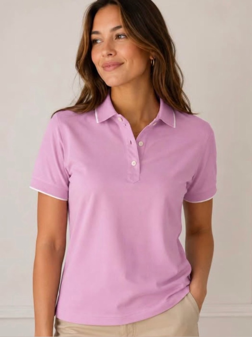 E Etonic Women's Short Sleeve Button Polo | Sport Size